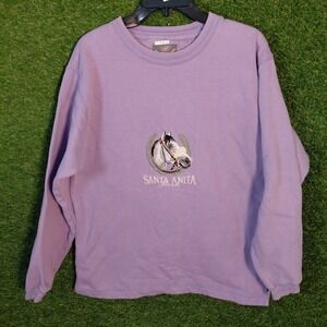 Vintage Cheyenne‎ River Santa Anita Parks Horse Embroidered Crewneck Sweatshirt